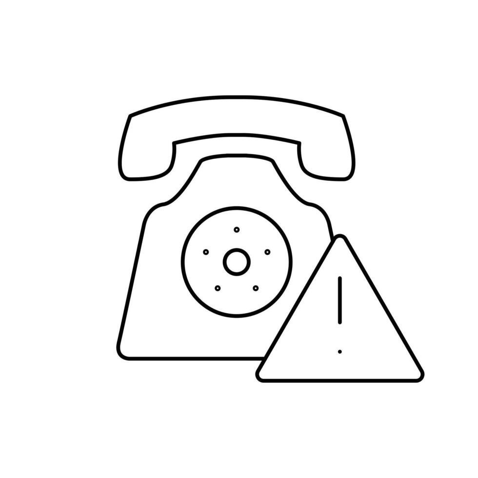 emergency call thin outline icon design good for website and mobile app vector