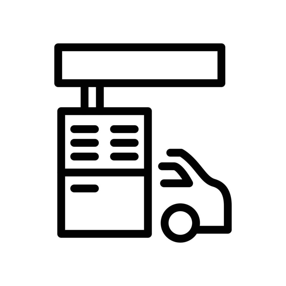 gas station outline icon pixel perfect design good for website and mobile app vector