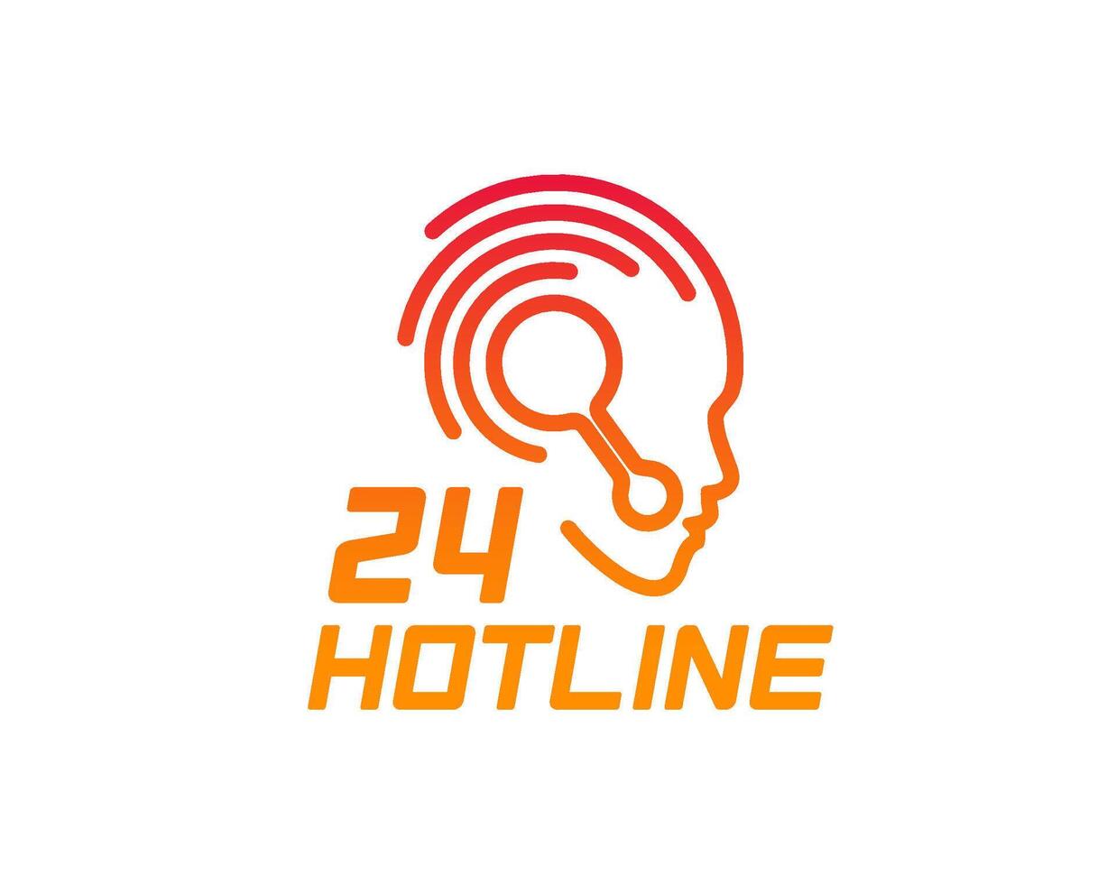 Call center icon, customer support hotline service vector
