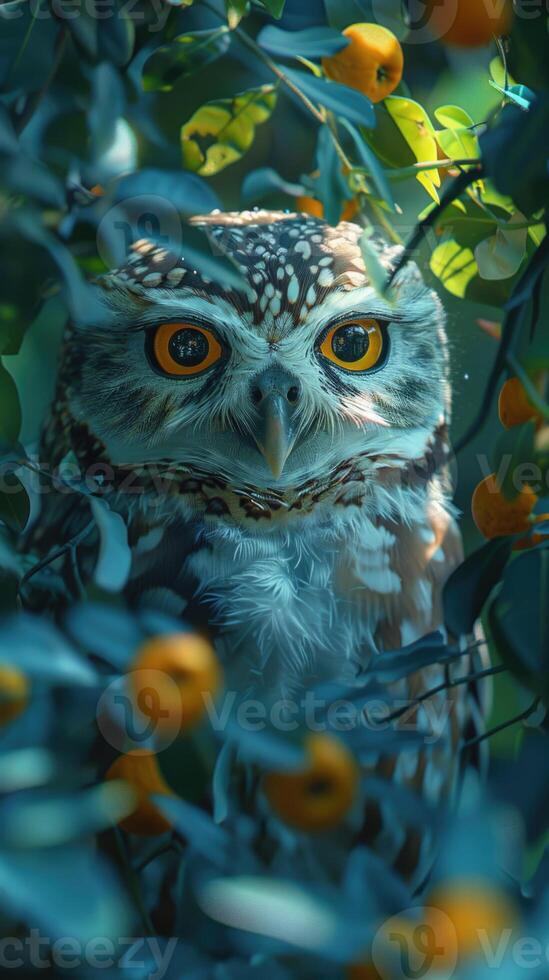 Wise and mysterious owl, exploring the beauty and symbolism of these nocturnal creatures, a glimpse into the enchanting world of owls, their grace, intelligence, and significance in nature's tapestry photo