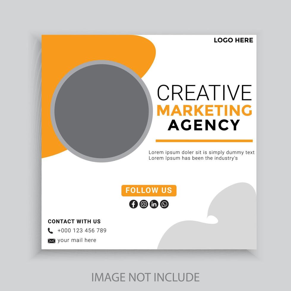 Marketing agency social media post banner vector