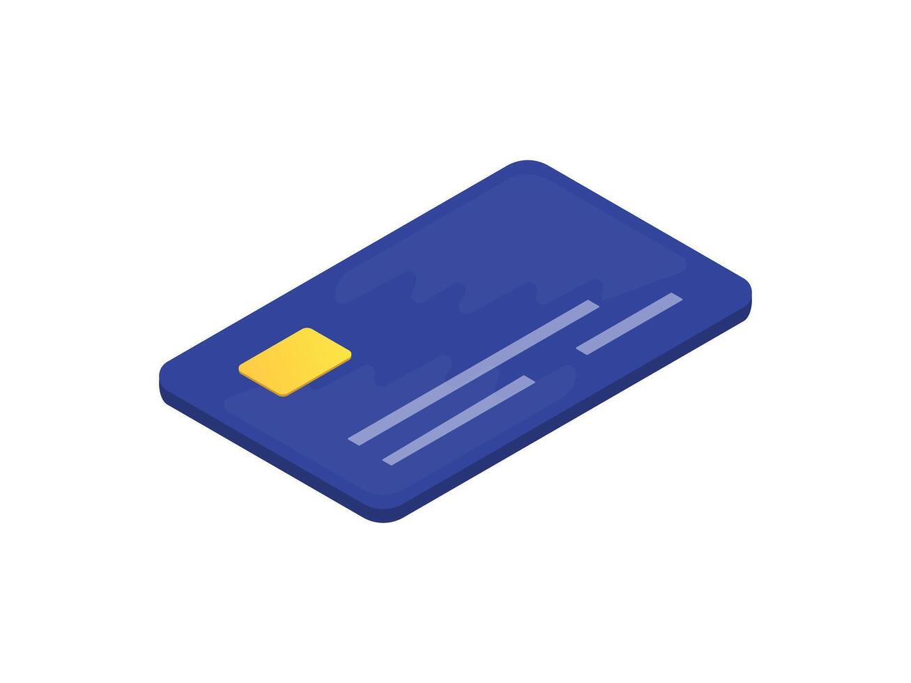credit card icon. isometric sign isolated on white background vector