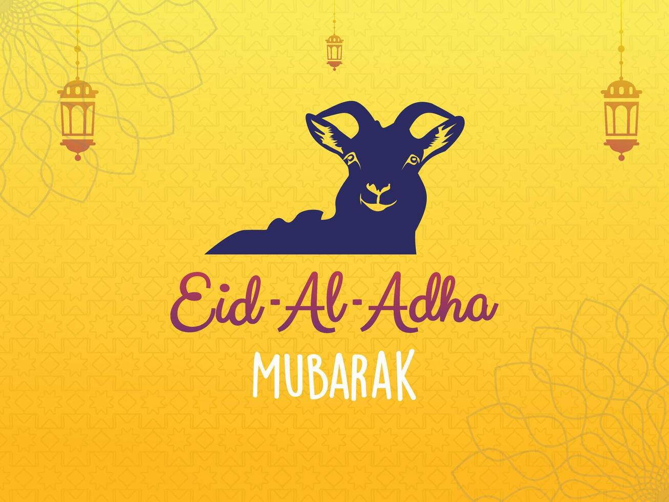 Eid Mubarak Islamic greeting card. illustration of Islamic festive background. vector