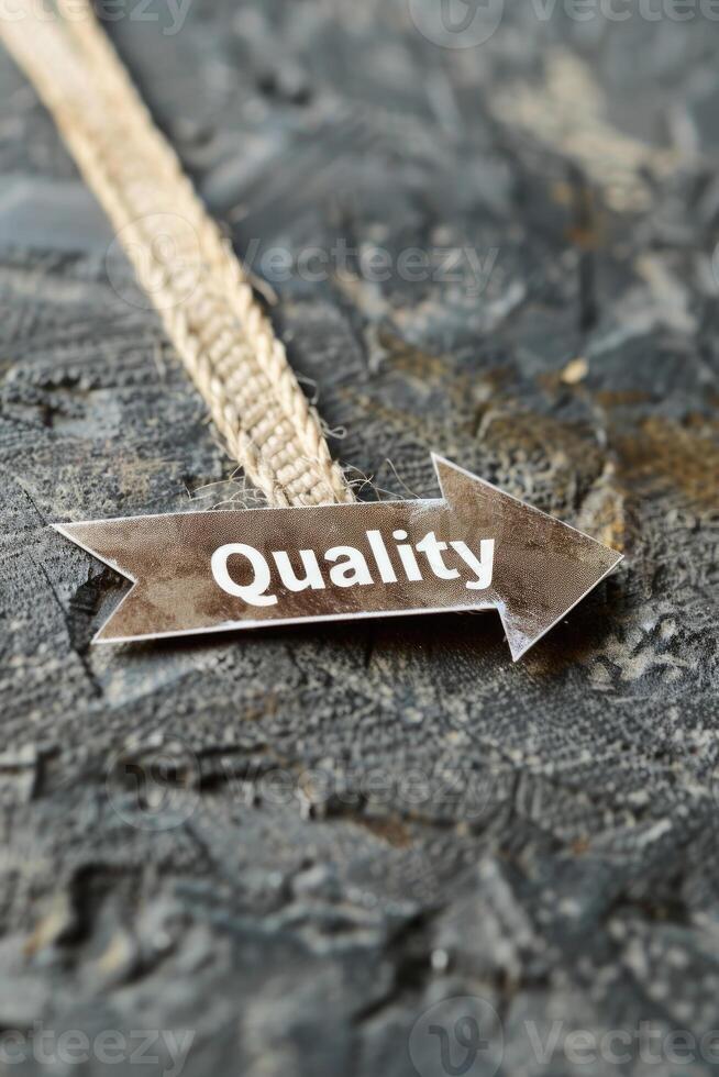 Text best quality banner, copy space, superior standards and excellence, ideal for advertising products or services that prioritise top quality and reliability. photo
