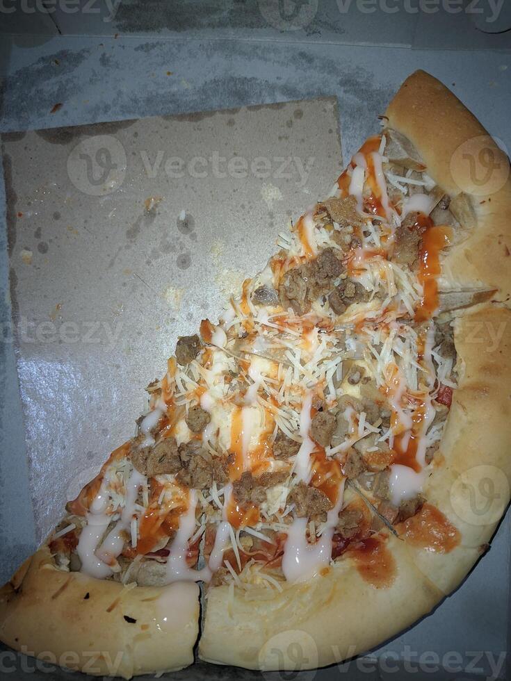 Pizza on the table photo