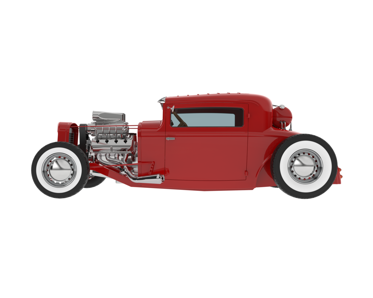 Hot rod isolated on background. 3d rendering - illustration png