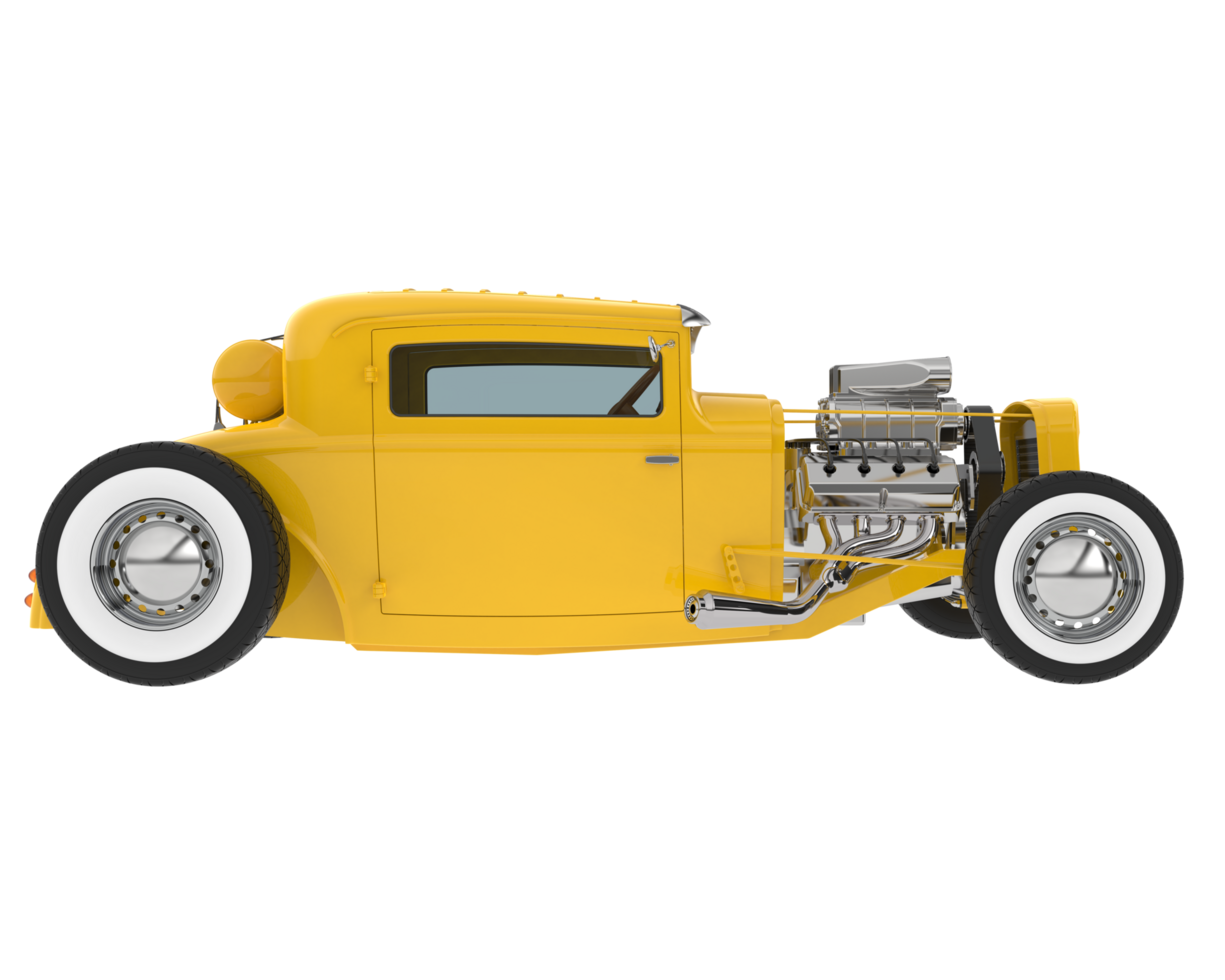 Hot rod isolated on background. 3d rendering - illustration png