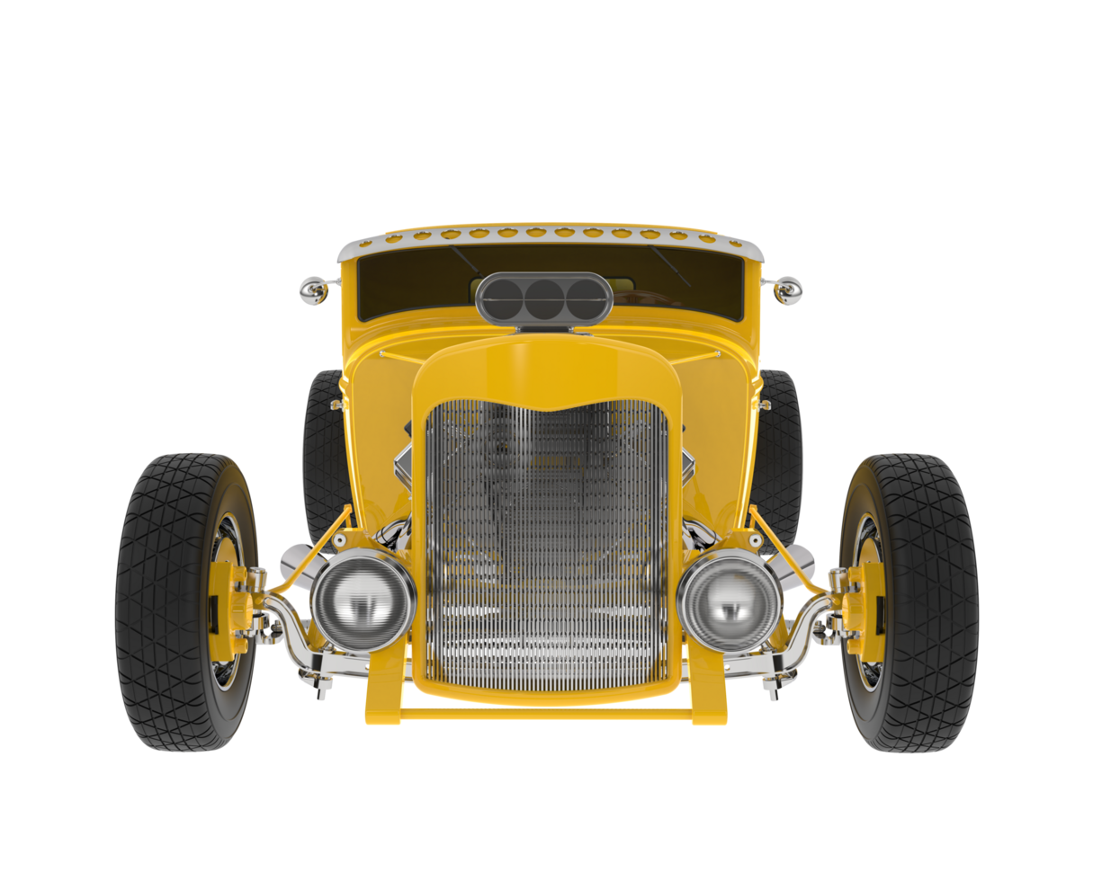 Hot rod isolated on background. 3d rendering - illustration png