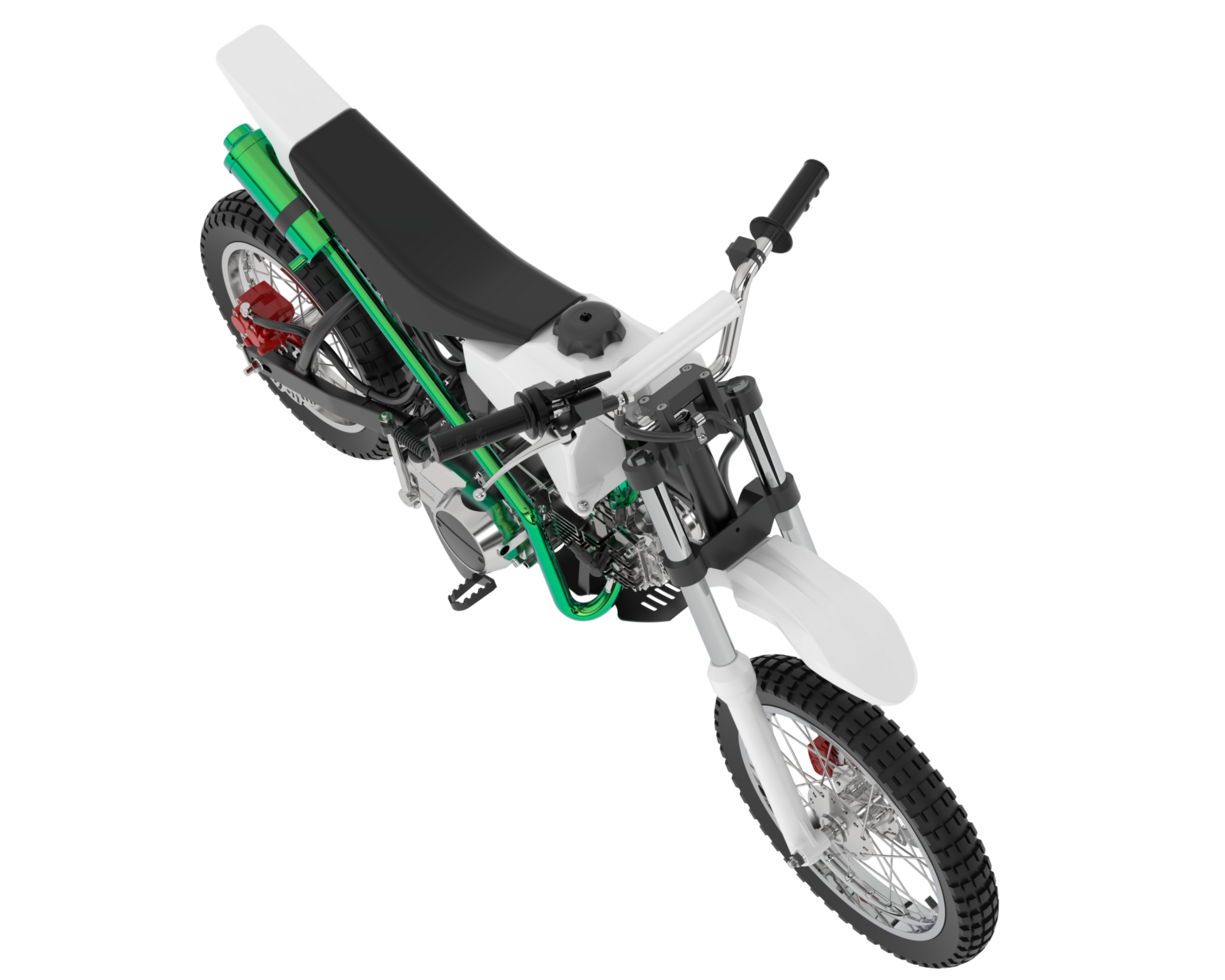 Motocross bike isolated on background. 3d rendering - illustration png