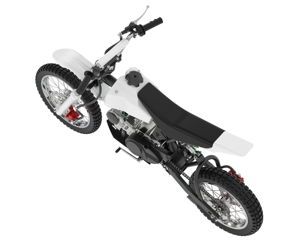 Motocross bike isolated on background. 3d rendering - illustration png
