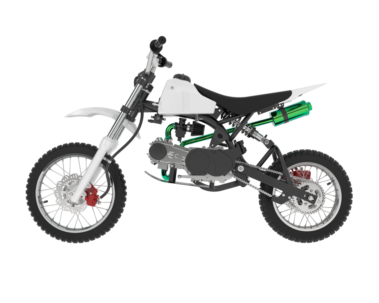 Motocross bike isolated on background. 3d rendering - illustration png