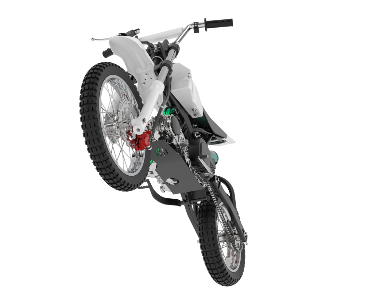 Motocross bike isolated on background. 3d rendering - illustration png