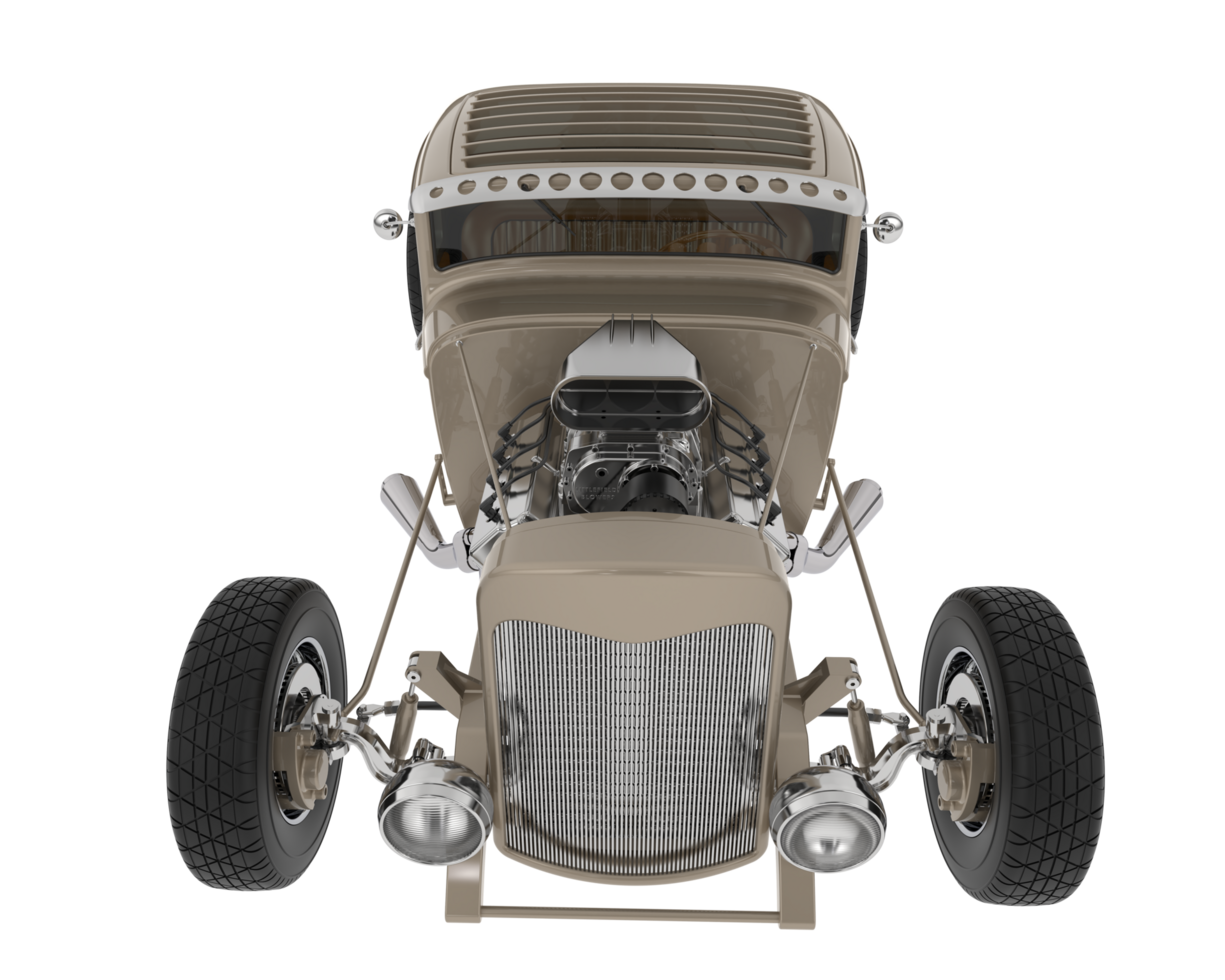 Hot rod isolated on background. 3d rendering - illustration png