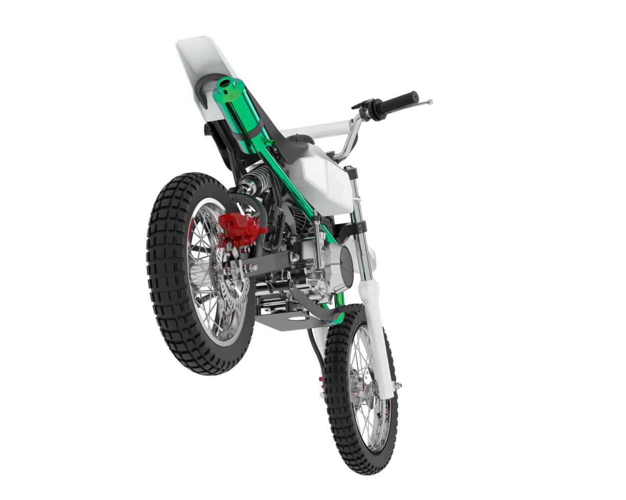Motocross bike isolated on background. 3d rendering - illustration png