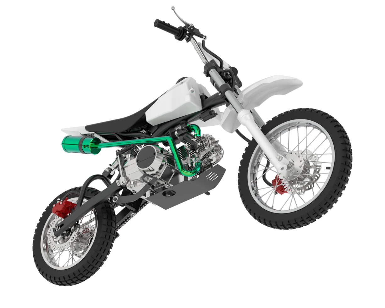 Motocross bike isolated on background. 3d rendering - illustration png