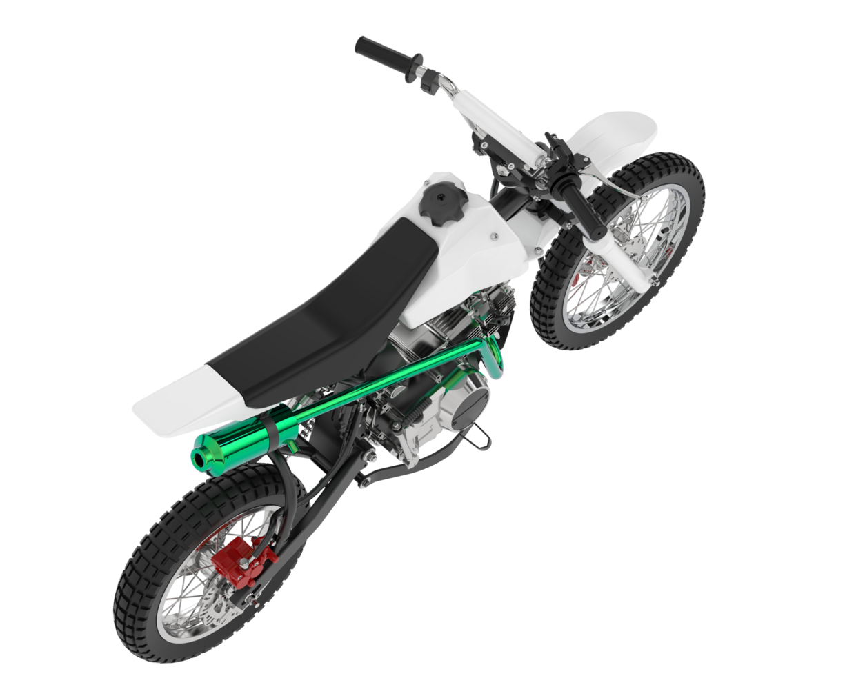 Motocross bike isolated on background. 3d rendering - illustration png