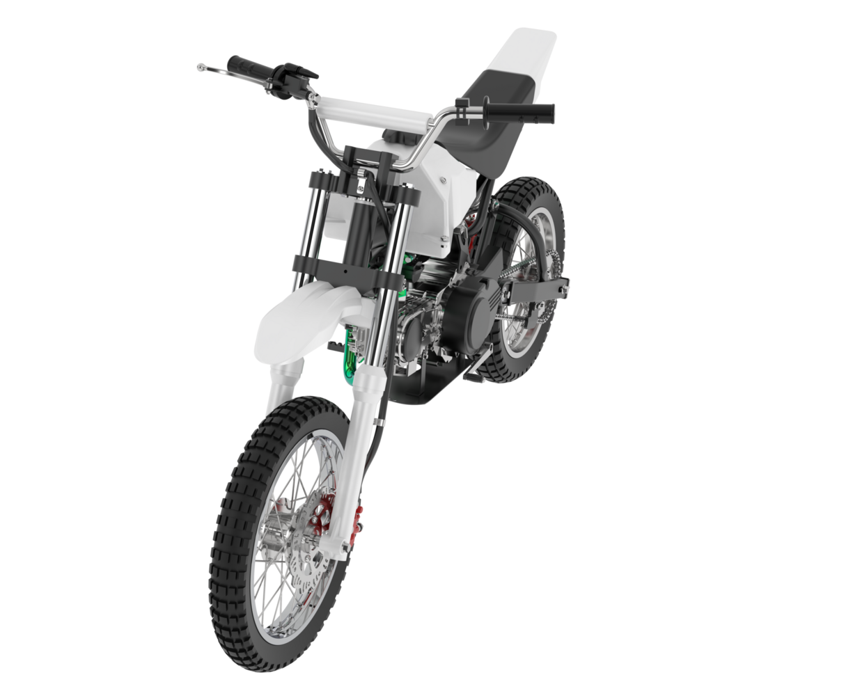 Motocross bike isolated on background. 3d rendering - illustration png