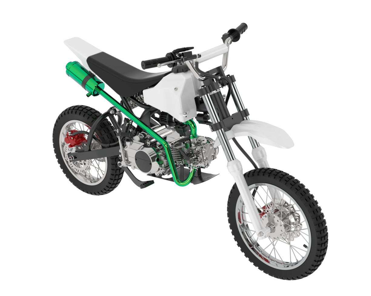 Motocross bike isolated on background. 3d rendering - illustration png
