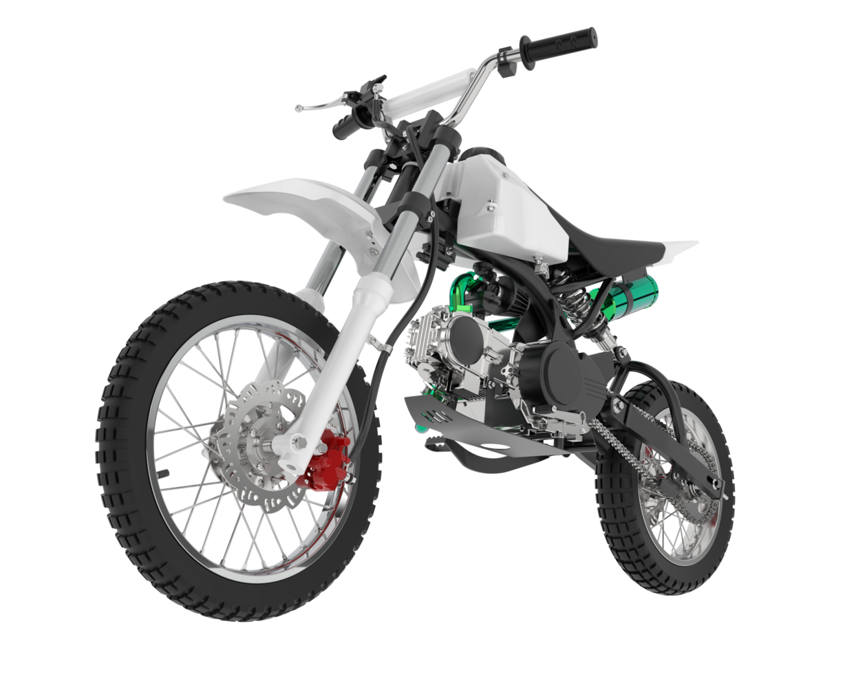 Motocross bike isolated on background. 3d rendering - illustration png