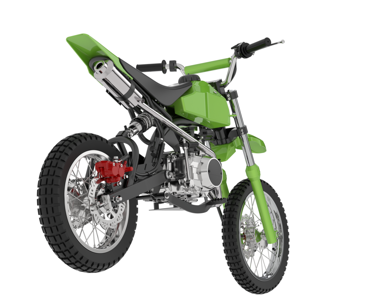 Motocross bike isolated on background. 3d rendering - illustration png