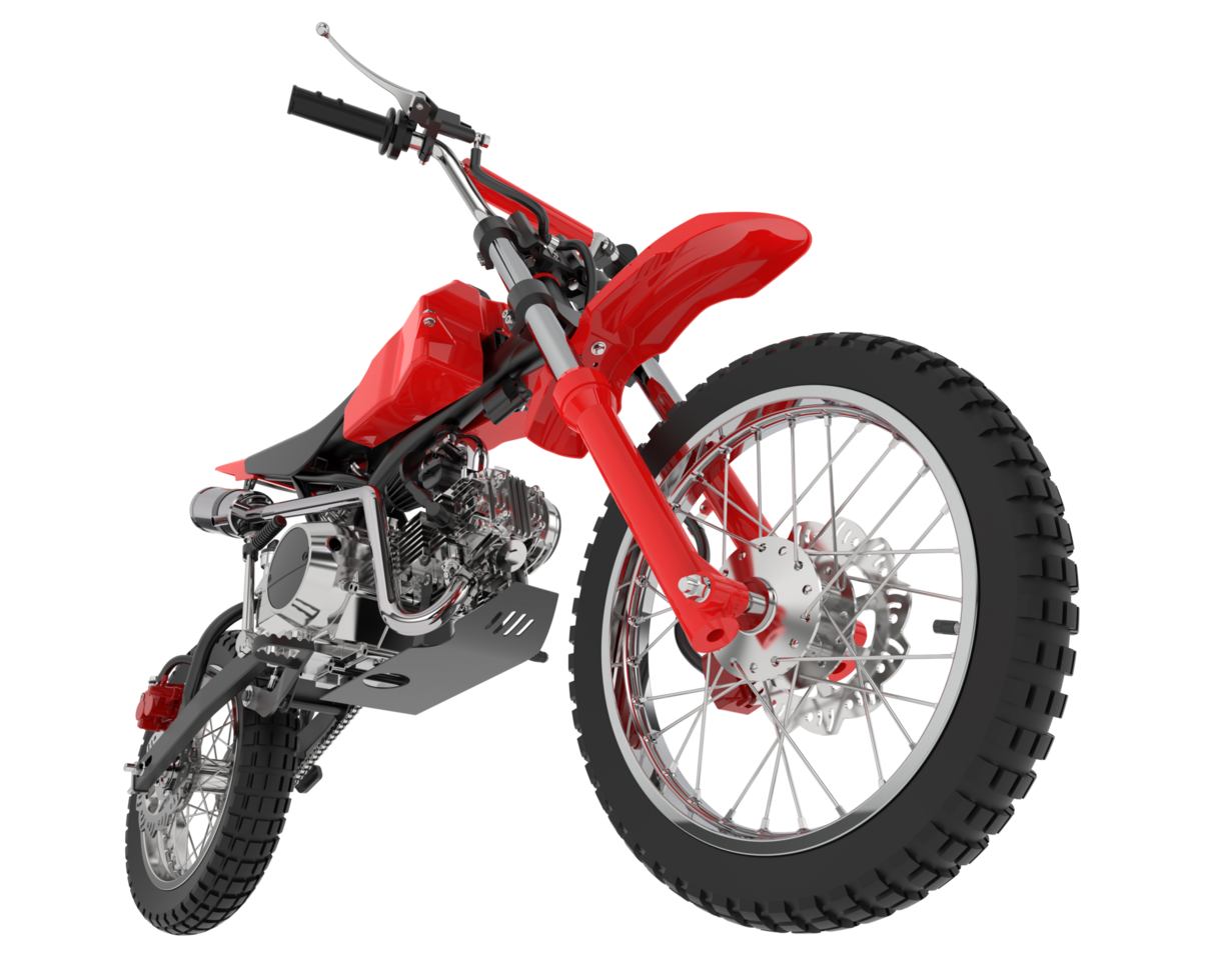 Motocross bike isolated on background. 3d rendering - illustration png