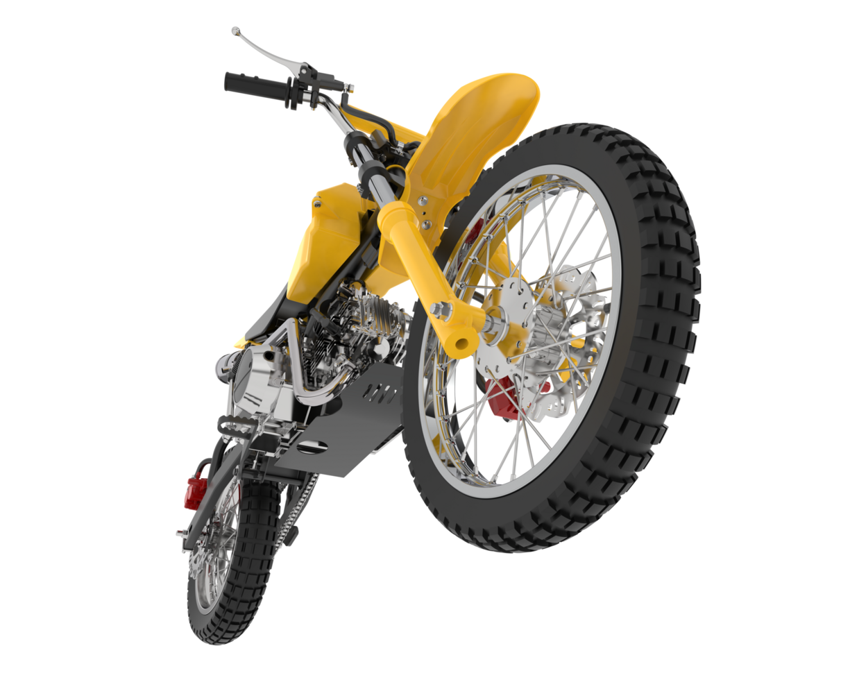 Motocross bike isolated on background. 3d rendering - illustration png