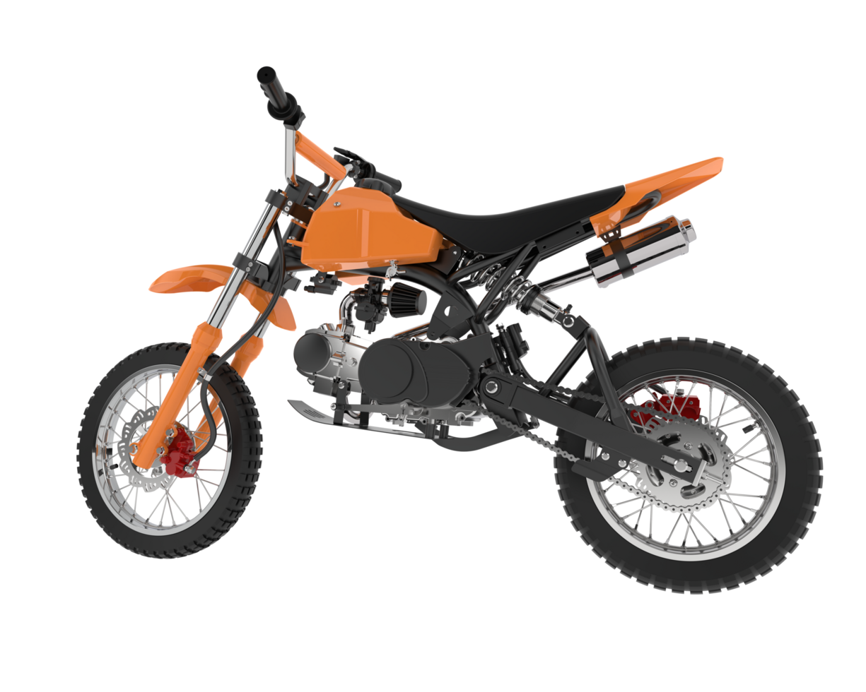 Motocross bike isolated on background. 3d rendering - illustration png