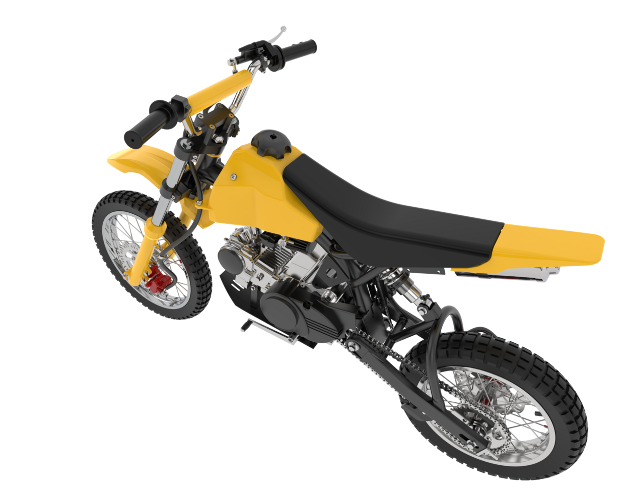 Motocross bike isolated on background. 3d rendering - illustration png