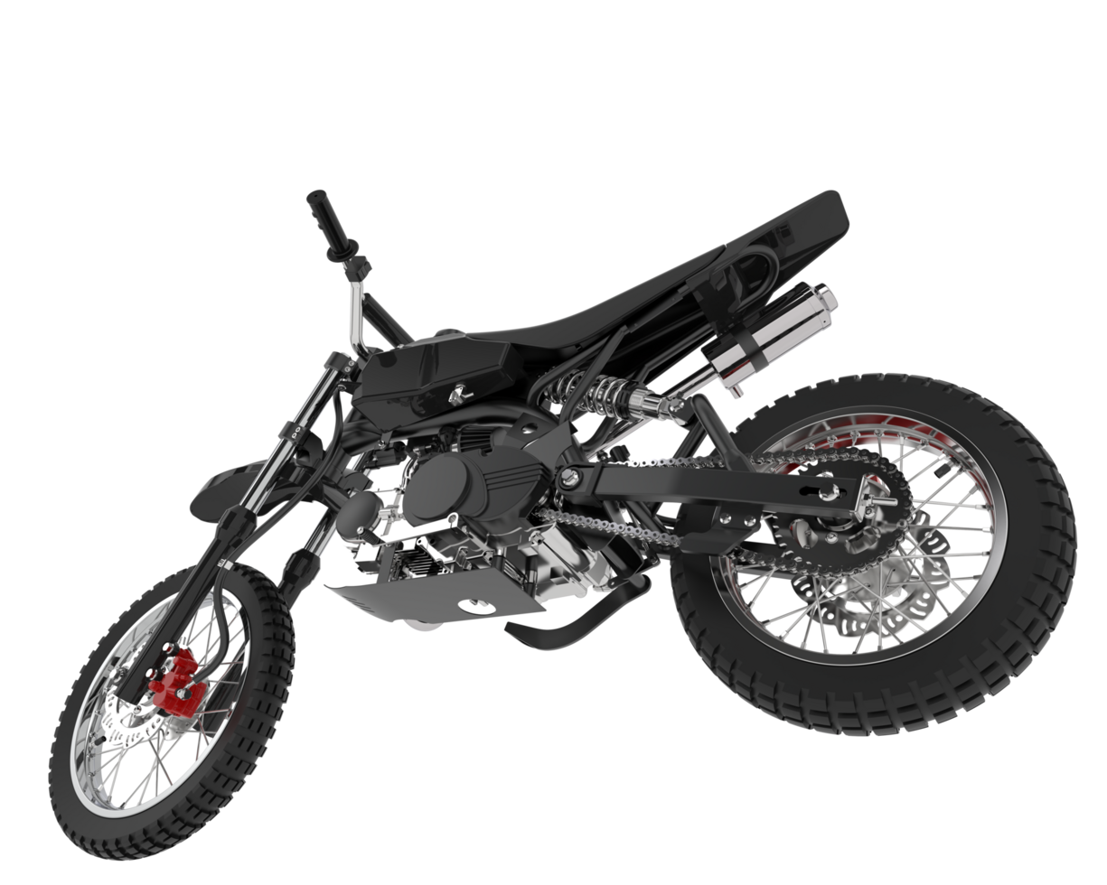 Motocross bike isolated on background. 3d rendering - illustration png