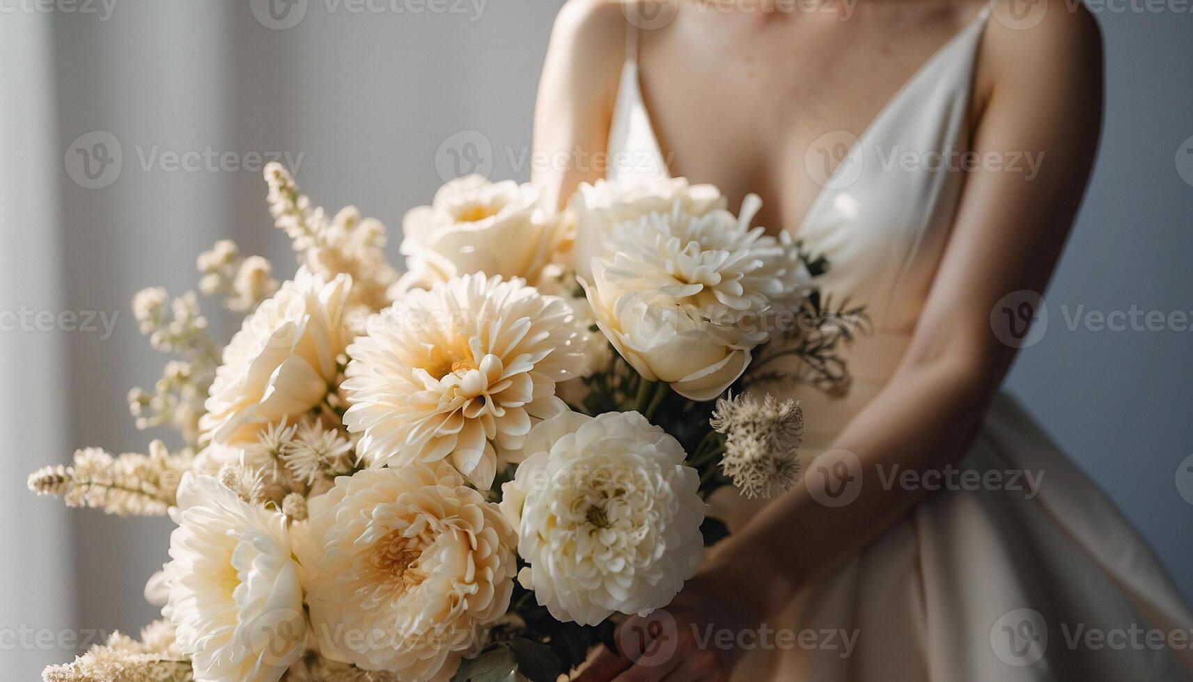 woman with flowers photo