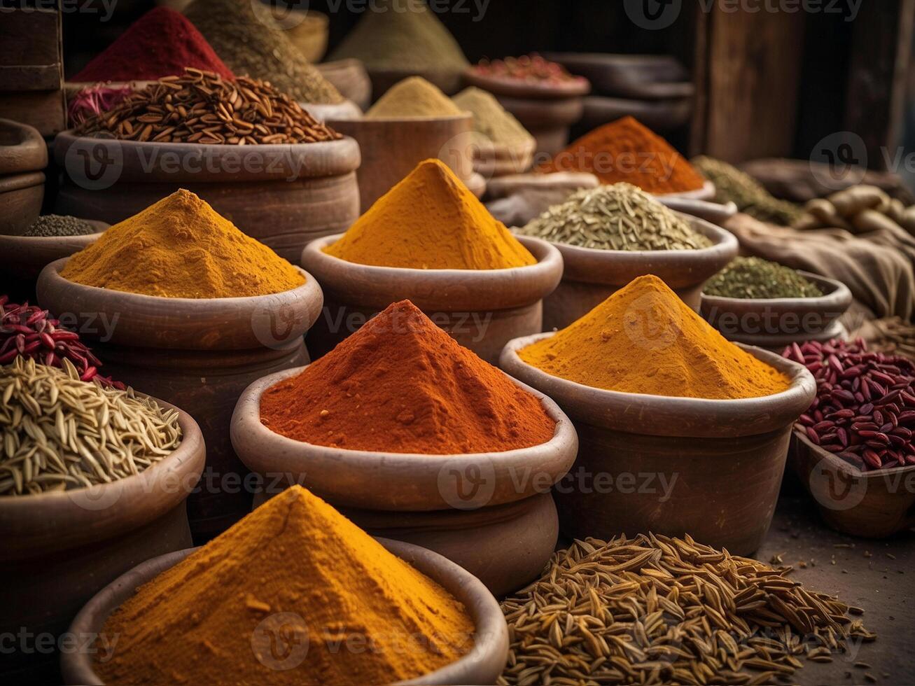 Vibrant color spices photo