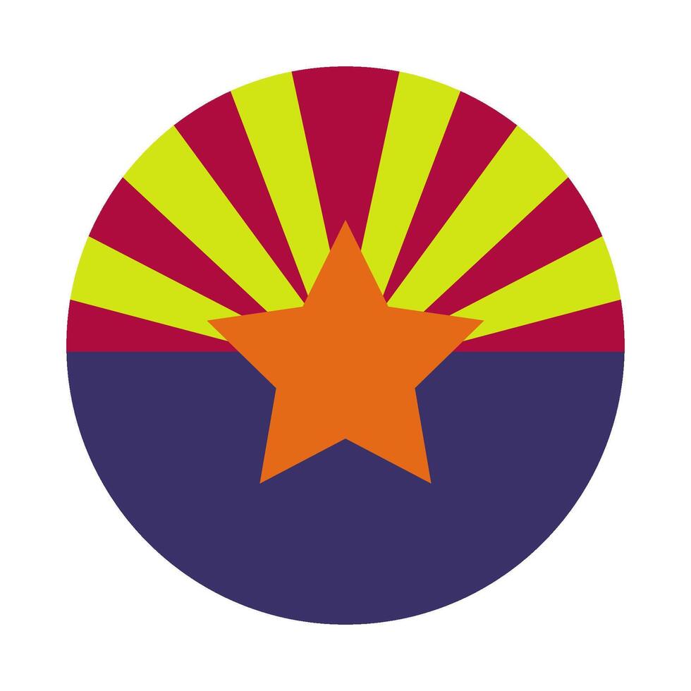 Arizona flag on a white background vector
