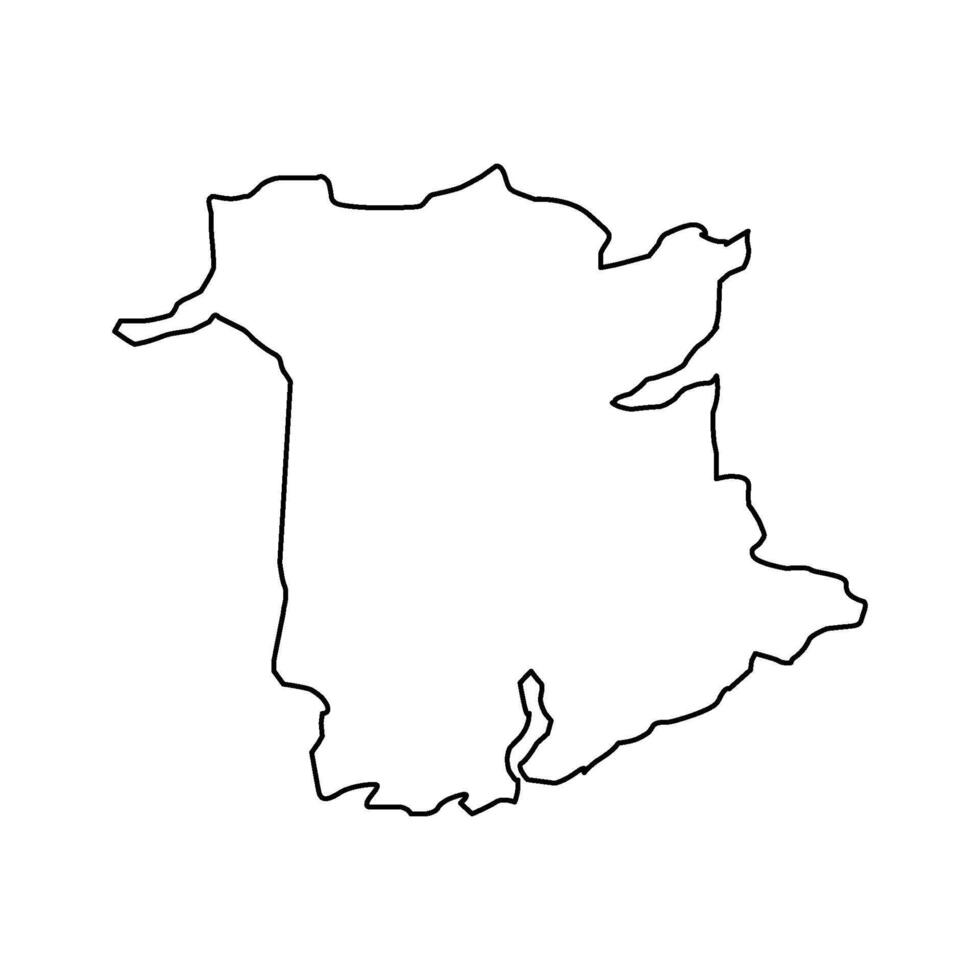 New Brunswick outline map on a white background vector