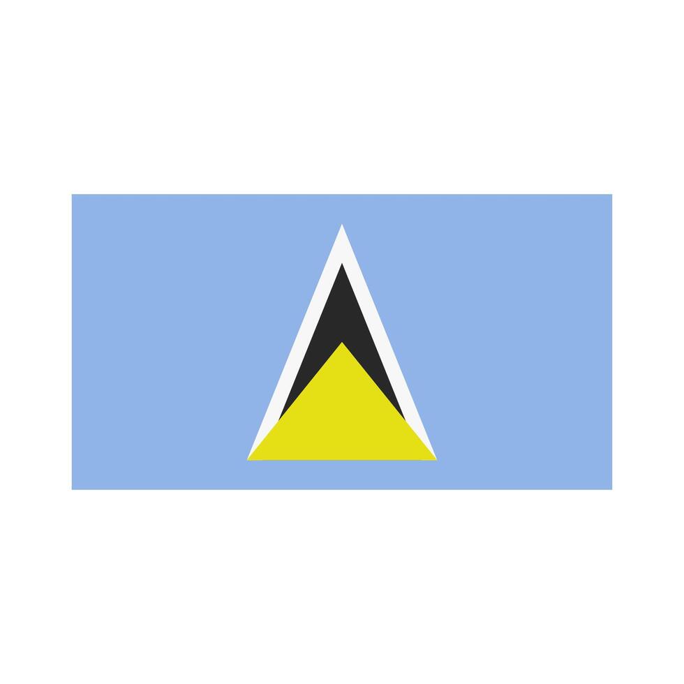 Saint Lucia Island Caribbean National Flag on white background vector
