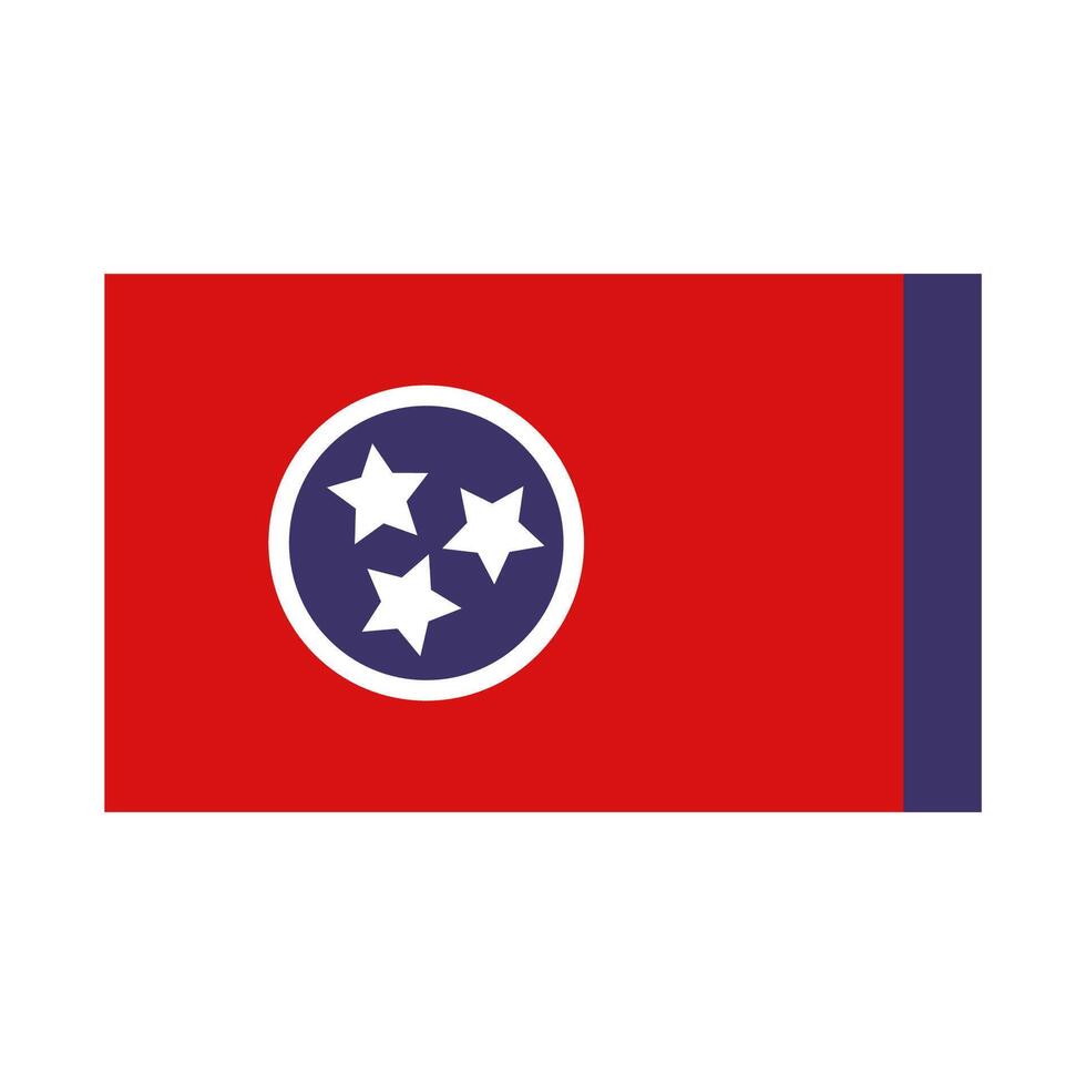 Tennessee flag on white background vector
