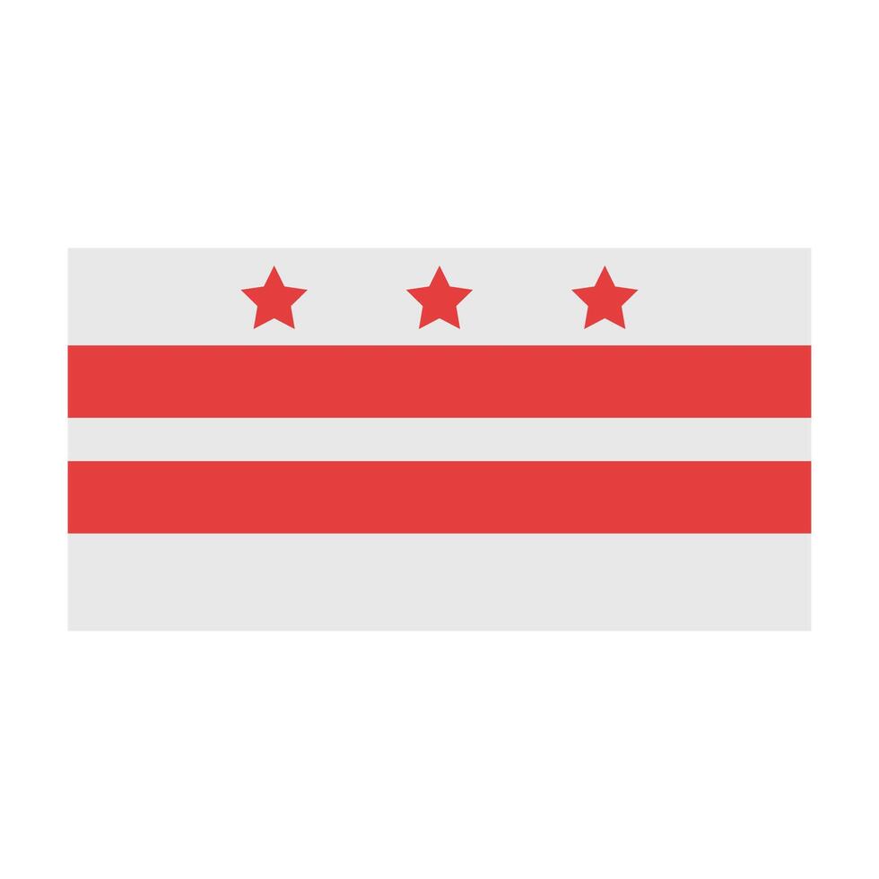 Washington DC flag on white background vector