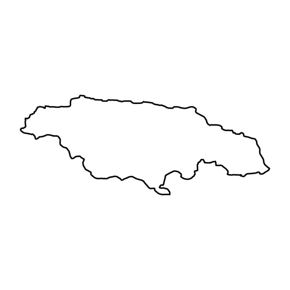 Jamaica map on a white background vector