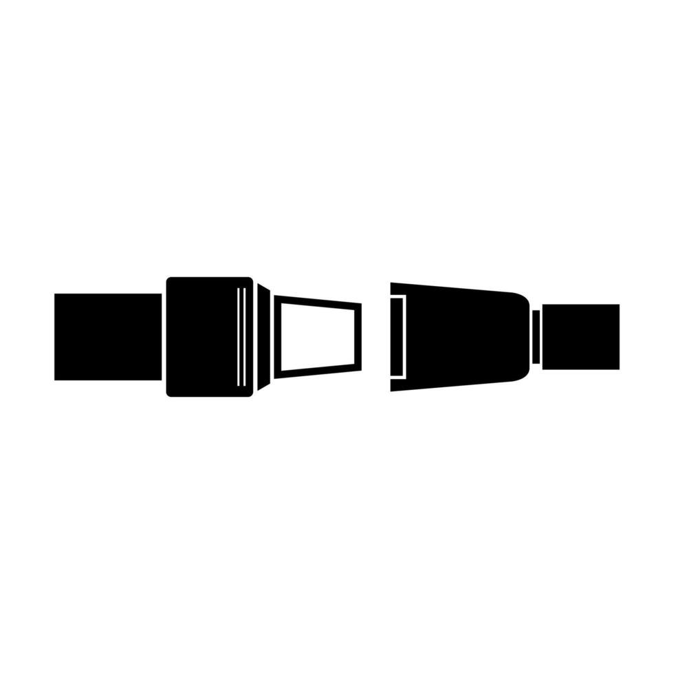 Car seat belt on white background vector