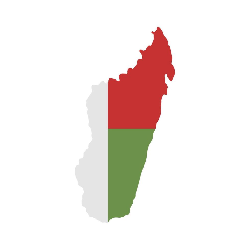 Madagascar map illustrated on white background vector