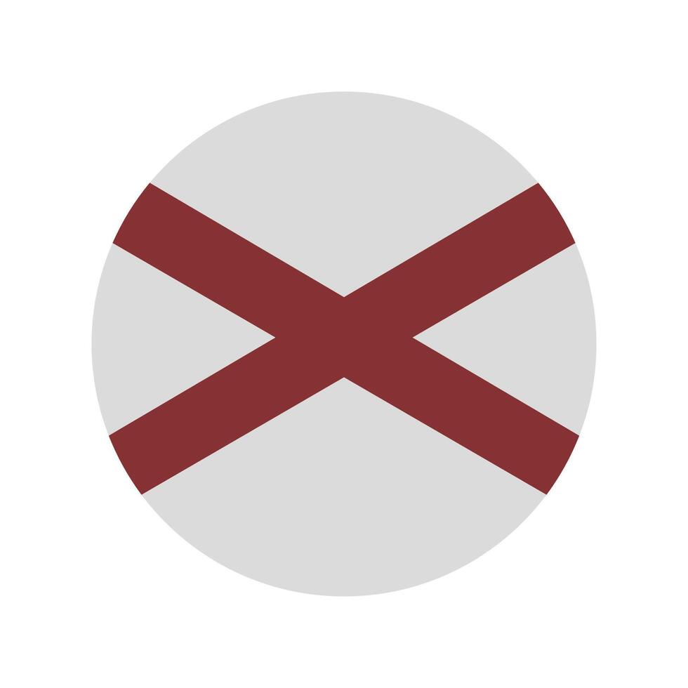 Alabama flag on white background vector