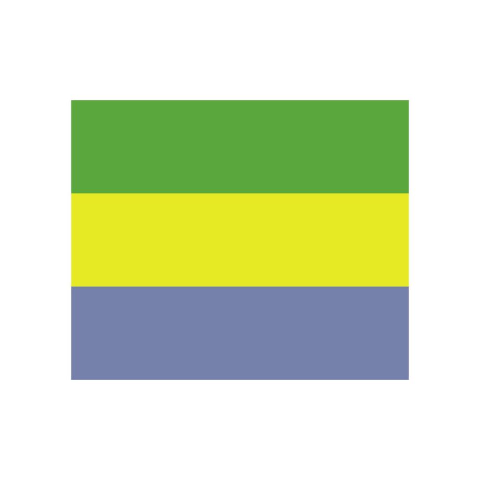Gabon flag illustrated on a white background vector
