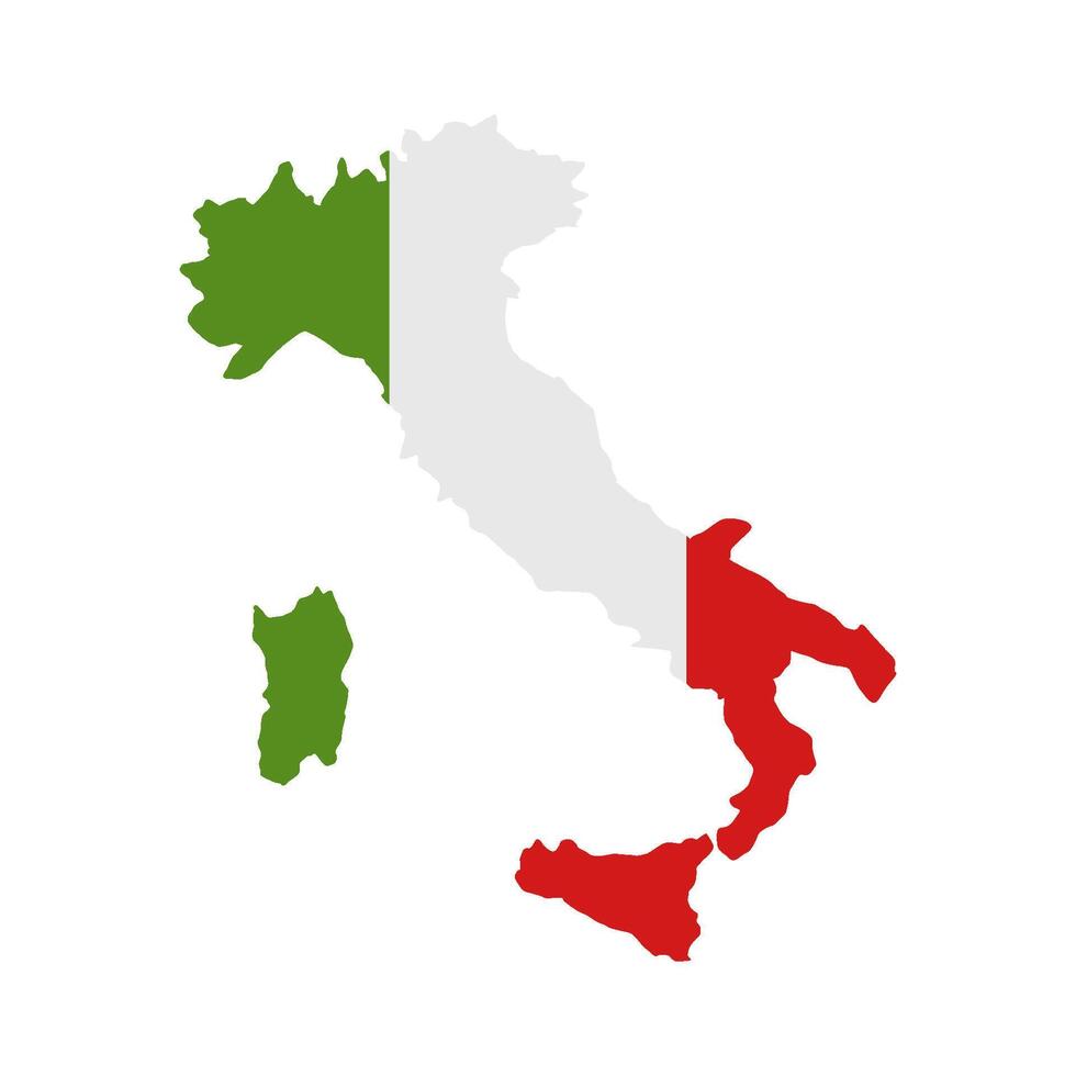 Italy map on white background vector