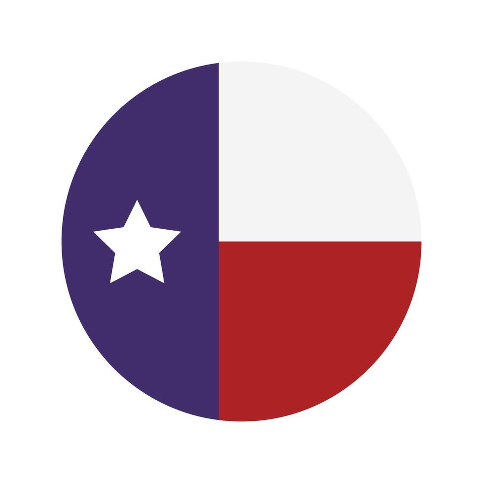 Texas flag illustrated on a white background vector