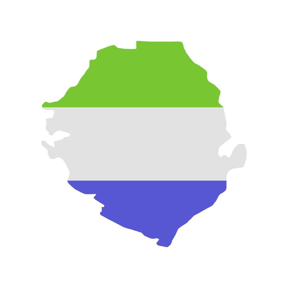 Sierra Leone map illustrated on white background vector