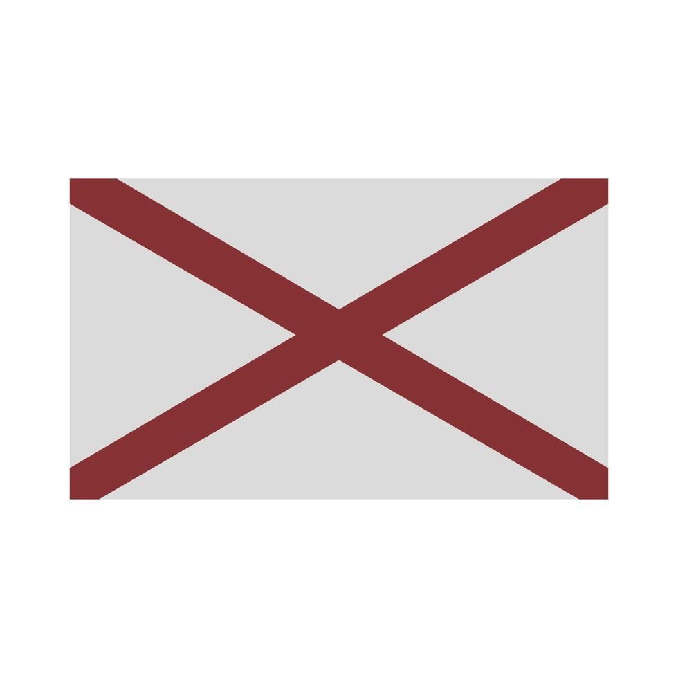 Alabama flag on white background vector