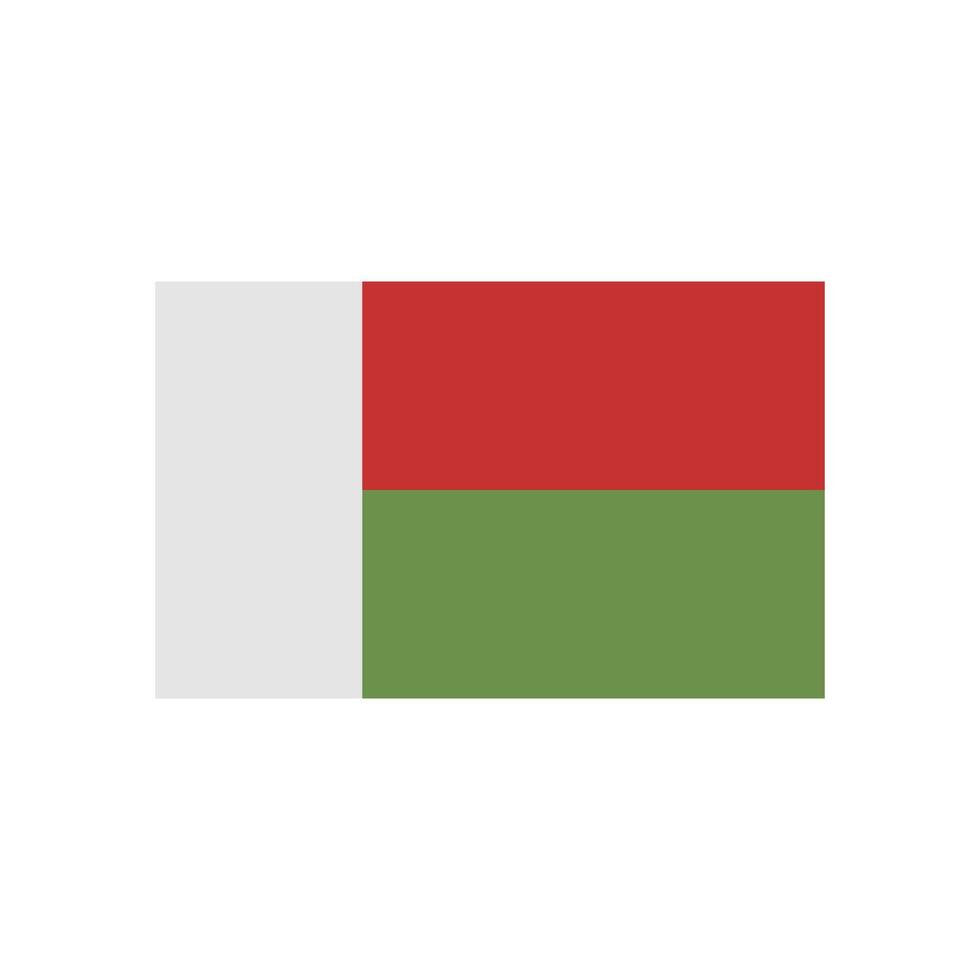 Madagascar flag illustrated on a white background vector