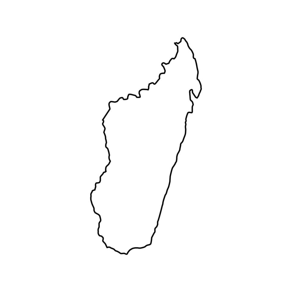 Madagascar map illustrated on white background vector
