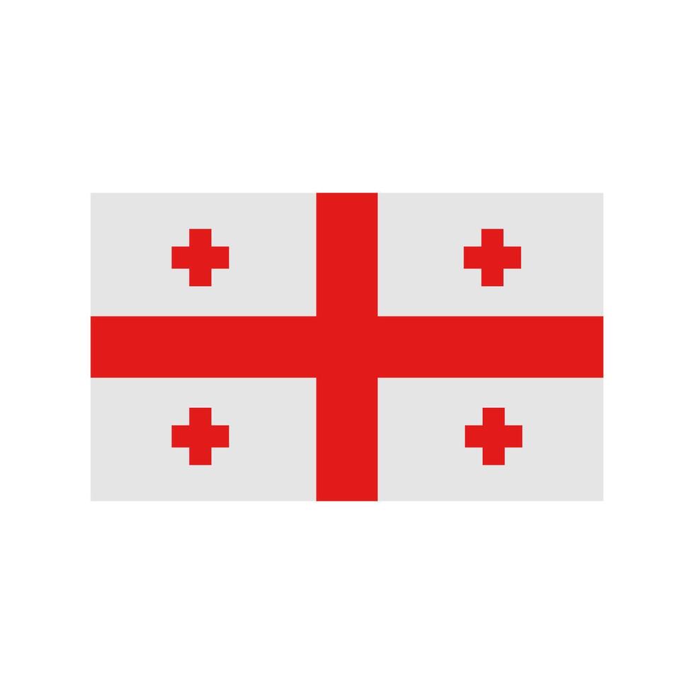 Georgia flag illustrated on a white background vector