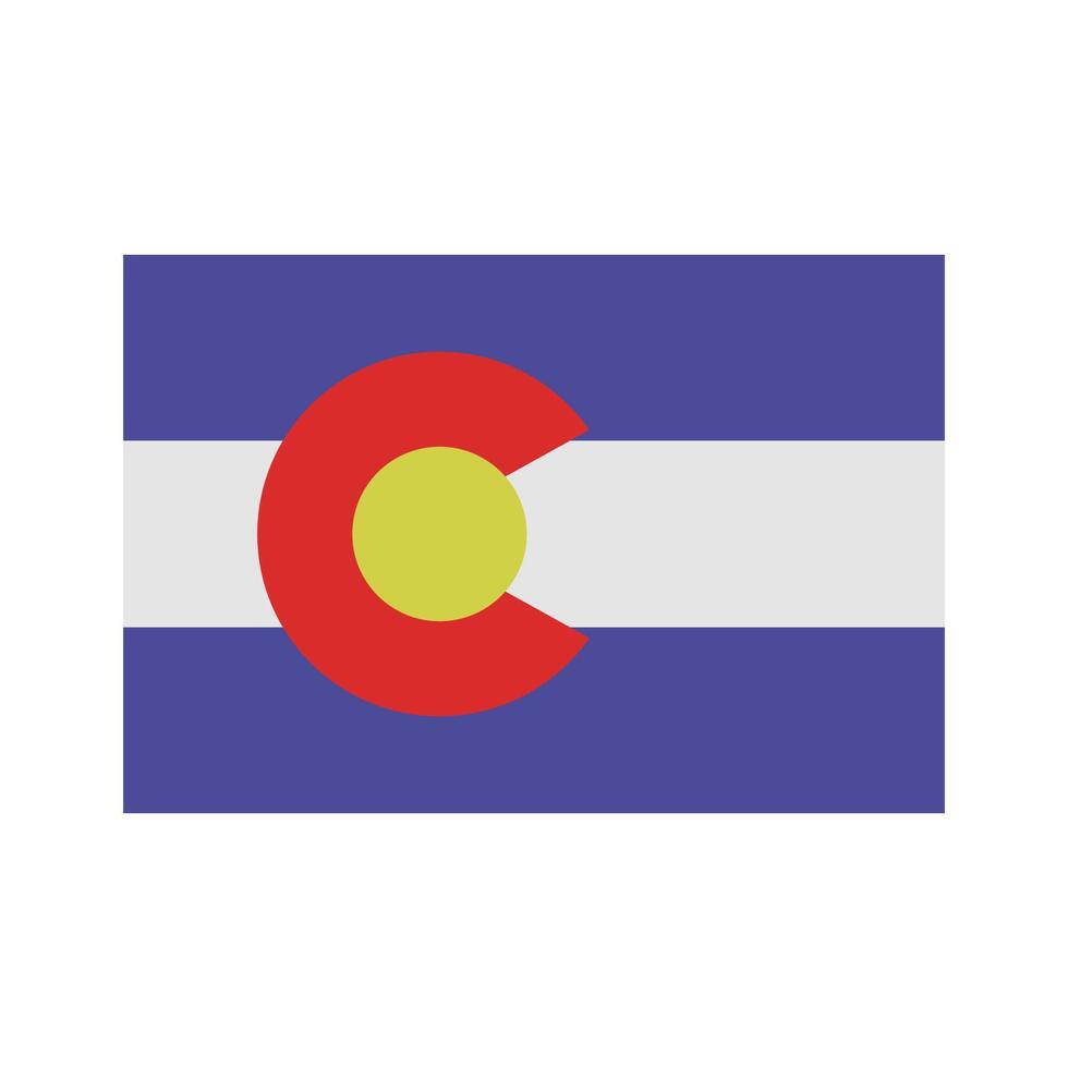 Colorado state flag on white background vector