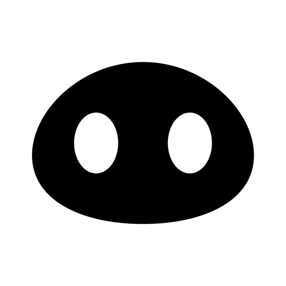 Pig snout on white background vector